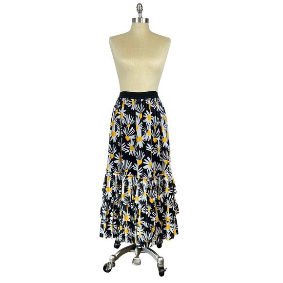 NWT Anthropologie Eva Franco Daisy Floral Tiered Midi Skirt (Sz XS) - Picture 4 of 13
